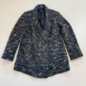 J. Jill Jacket Blazer Oversized Wool Alpaca dark academia Heritage Double Breast